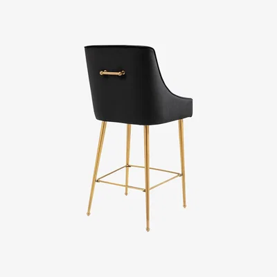 My Furniture Mason Bar Stool - Black - Brushed Gold Legs