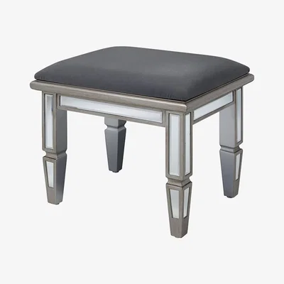 My Furniture Antoinette Toughened Mirror Stool