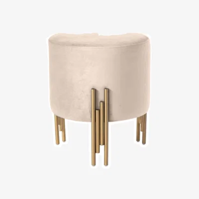 My Furniture Rubell Stool Chalk Brass base