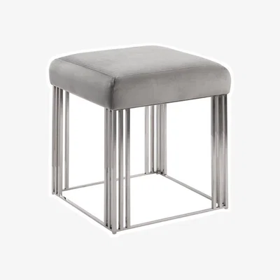 My Furniture Manhattan Stool – Dove – Silver