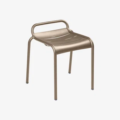 Made in Design Luxembourg Stackable stool - / Aluminium by Fermob Beige