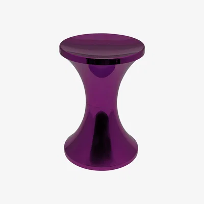 Made in Design Tam Tam Chromé Stool by Stamp Edition Purple