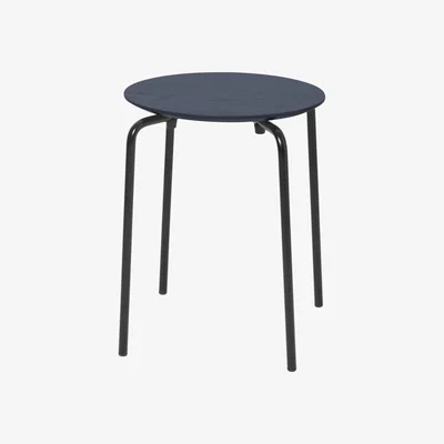 Made in Design Herman Stackable stool - / Wood & metal by Ferm Living Blue