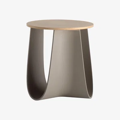Made in Design Sag Stool - Table H 43 cm / Bamboo seat by MDF Italia Brown/Beige/Natural wood