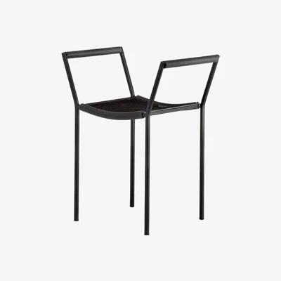 Made in Design Savonarola Stool - With armrests / H 48 cm by Zeus Black