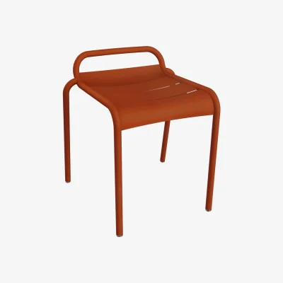Made in Design Luxembourg Stackable stool metal orange / Aluminium - Fermob