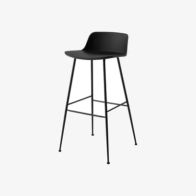 Made in Design High stool Rely HW86 plastic material / H 75 cm - Recycled plastic & steel legs - &tradition