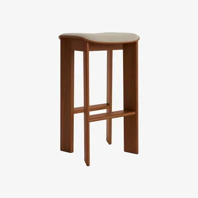 Made in Design Chisel 30 High High stool textile beige / Height: 75 cm - Fabric upholstery - Hay