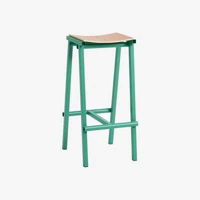 Made in Design Taburete 8 High stool metal green / H 75 cm - Hay