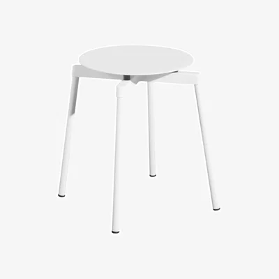 Made in Design Fromme Stackable stool metal white / Aluminium - Set of 2 - Petite Friture