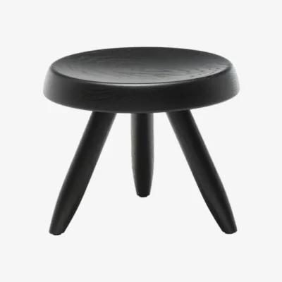 Made in Design Berger Stool wood black / Charlotte Perriand, 1953-61 - Ø 33 x H 26.7 cm - CASSINA