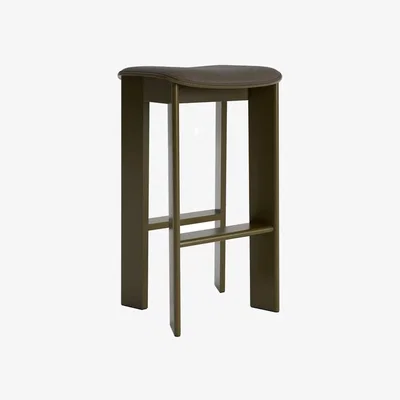 Made in Design Chisel 30 High High stool textile green / Height: 75 cm - Fabric upholstery - Hay