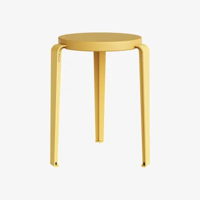 Made in Design Lou Chroma Stackable stool wood yellow / Eco-certified Wood - TIPTOE