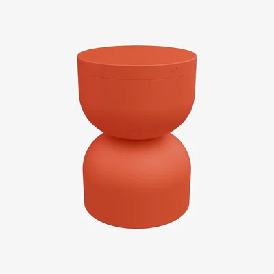 Made in Design Piapolo Stool metal orange / Storage box - Fermob