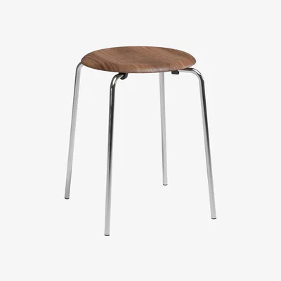Made in Design Dot Stackable stool natural wood / Arne Jacobsen, 1954 - Fritz Hansen
