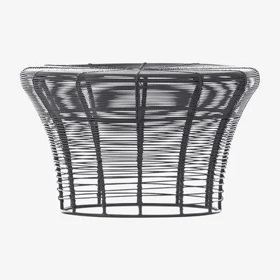 Made in Design Aram Stool - / Hand-made - Ø 41 x H 25 cm by Gan Grey