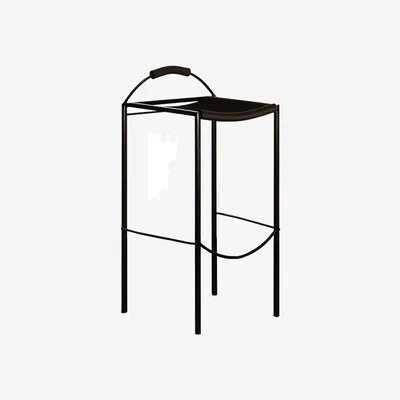 Made in Design Sgabello Alto High stool metal black / H 72 cm - Maurizio Peregalli, 1984 - Zeus