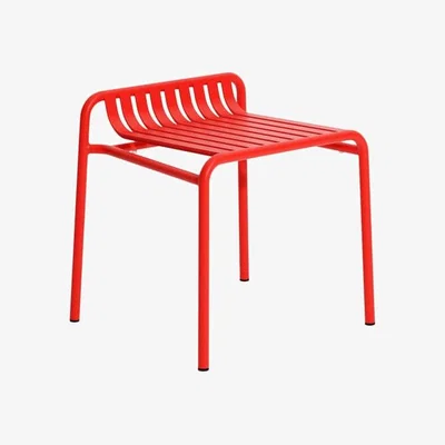 Made in Design Week-end Stackable stool metal red / Aluminium - Petite Friture