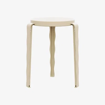 Made in Design Lou Vague by Uchronia Stackable stool wood beige / Monochrome Beechwood - TIPTOE