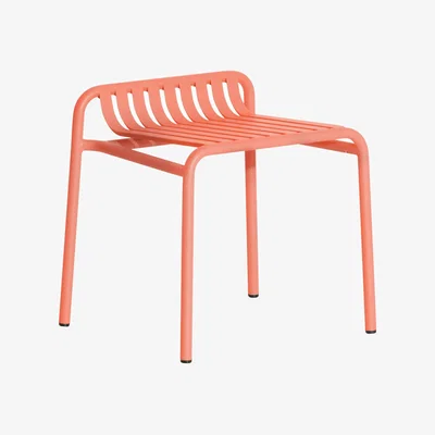 Made in Design Week-end Stackable stool metal orange / Aluminium - Petite Friture
