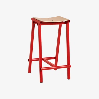 Made in Design Taburete 8 High stool metal red / H 65 cm - Hay