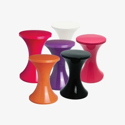 Made in Design Tam Tam Pop Stool plastic material orange / Reissued 1968 - Stamp Edition