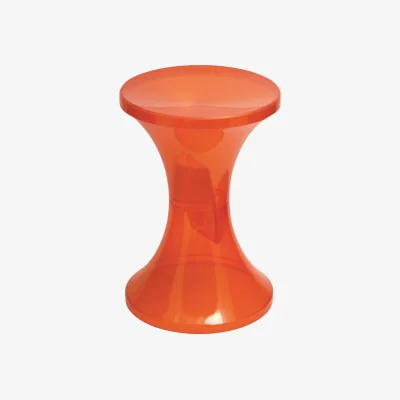 Made in Design Tam Tam Krystal Stool plastic material orange / 1968 Reissue - Stamp Edition