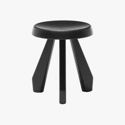 Made in Design Stool Méribel wood / Charlotte Perriand, 1953-61 - Ø 33 x H 38.4 cm - CASSINA