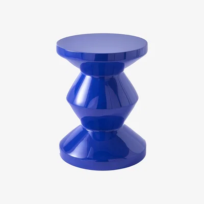 Made in Design Zig Zag Stool plastic material blue - Pols Potten