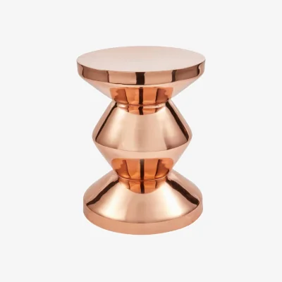 Made in Design Zig Zag Metal Stool metal pink - Pols Potten