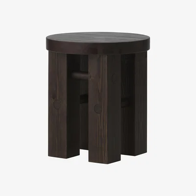 Made in Design Fyr Stool wood brown / Ø 40 x H 45 cm - Normann Copenhagen