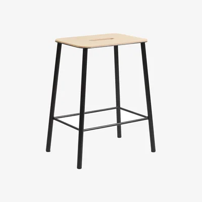 Made in Design Adam Stool leather beige / H 50 cm - Indoor - Frama