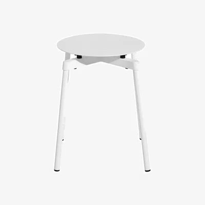 Made in Design Fromme Stackable stool metal white / Aluminium - Petite Friture