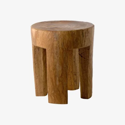 Made in Design Round Stool natural wood - Pols Potten