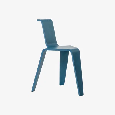 Made in Design Aka Stool wood blue / Stackable - Wood - Magis