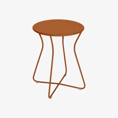 Made in Design Cocotte Stool metal orange / Side table - H 45 cm - Fermob
