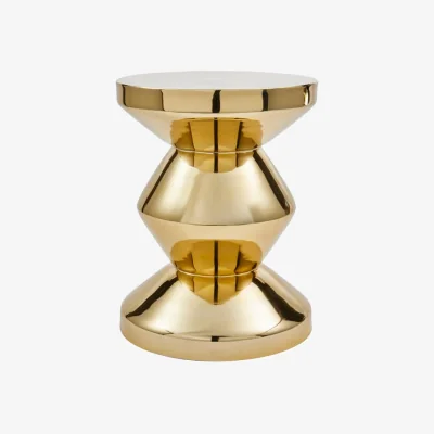 Made in Design Zig Zag Metal Stool metal gold - Pols Potten