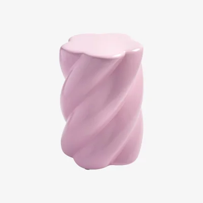 Made in Design Marshmallow Stool composite material pink / Ø 33 x H 45 cm - & klevering