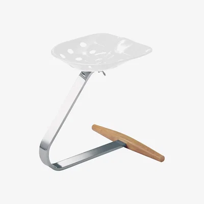 Made in Design Mezzadro Stool by Zanotta White