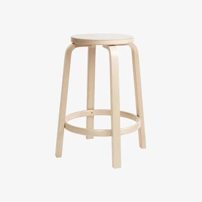 Made in Design 64 High stool natural wood / H 65 cm - Alvar Aalto, 1935 - ARTEK