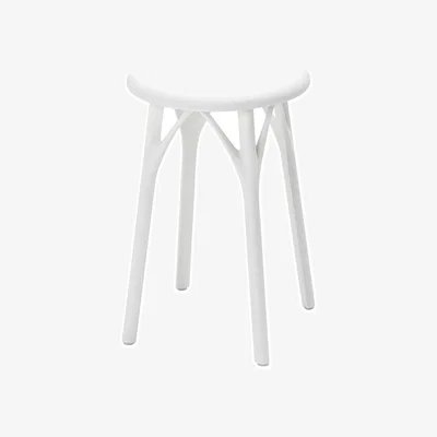 Made in Design Stool A.I. LIGHT plastic material / H 45 cm - Designed by artificial intelligence / Recycled - Kartell