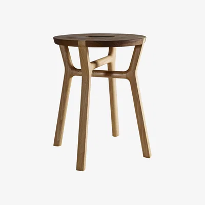 Made in Design Affi Stool - H 42 cm - Wood by Internoitaliano Natural wood