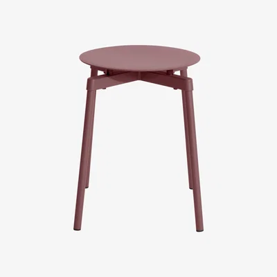 Made in Design Fromme Stackable stool - / Aluminium by Petite Friture Red