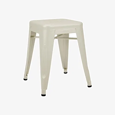 Made in Design H Indoor Stackable stool metal white / Steel Colour - For indoors - Tolix