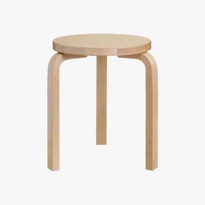 Made in Design 60 Stackable stool natural wood / Alvar Aalto, 1933 - 3 Base, legs - ARTEK