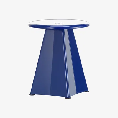 Made in Design Métallique Stool metal blue / Jean Prouvé (1936 - Vitra