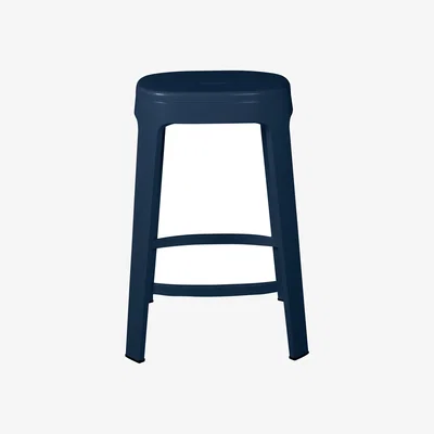 Made in Design Ombra Counter High stool metal blue / H 65 cm - RS BARCELONA