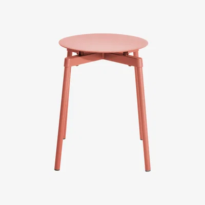 Made in Design Fromme Stackable stool - / Aluminium by Petite Friture Pink/Orange