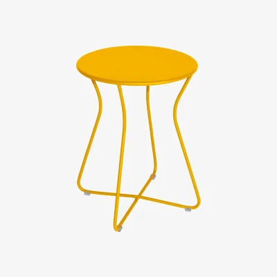 Made in Design Cocotte Stool metal yellow / End table - H 45 cm / Metal - Fermob