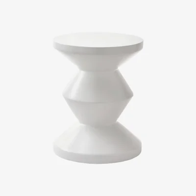 Made in Design Zig Zag OUTDOOR Stool composite material white - Pols Potten